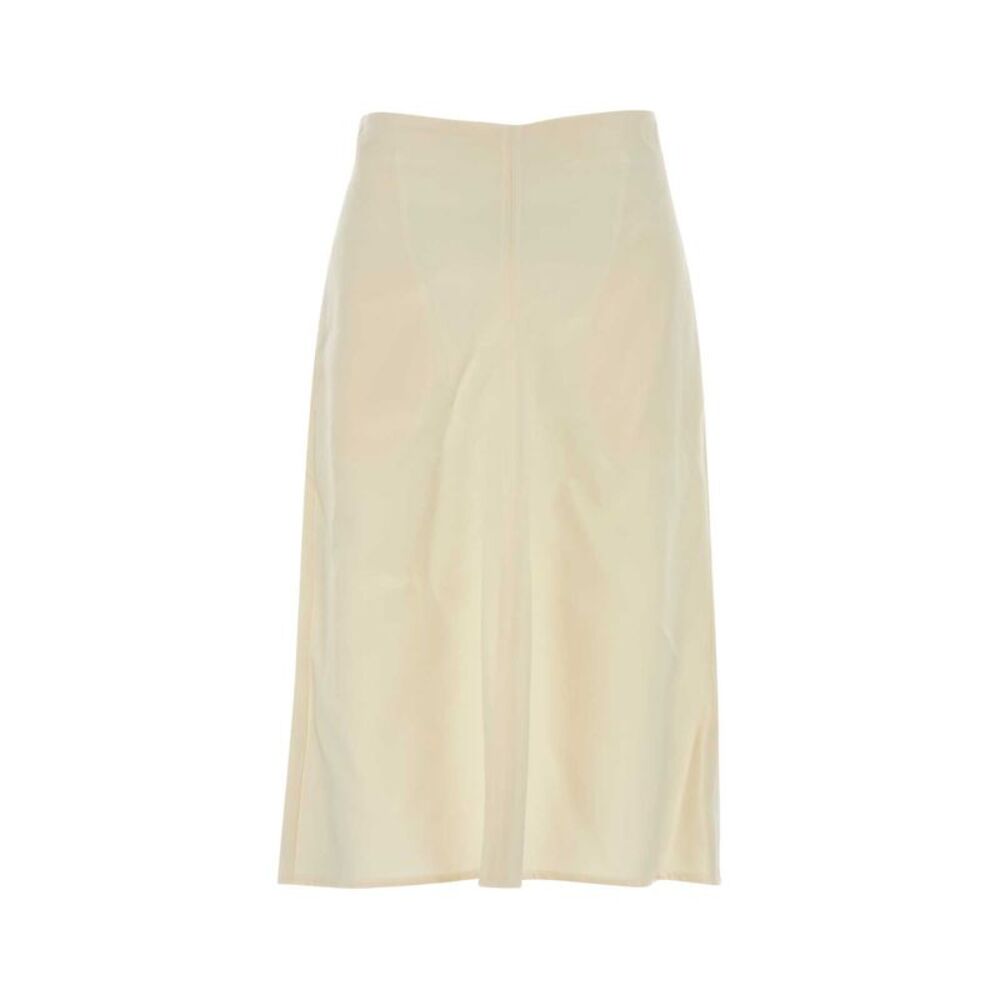 Bottega Veneta Women Cream Satin Skirt